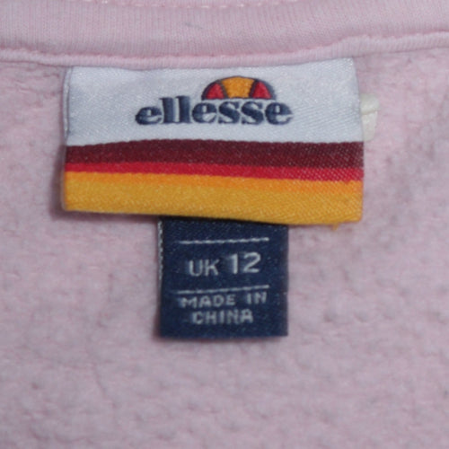 Ellesse Womens Pink Crew Neck Pullover Sweatshirt Size 12