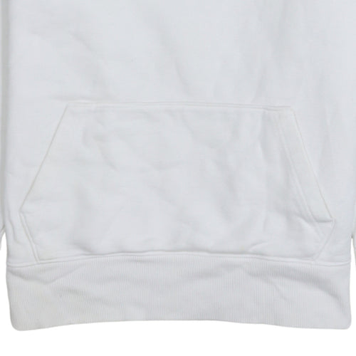 Tommy Jeans Men's White Small Cotton Pullover Hoodie