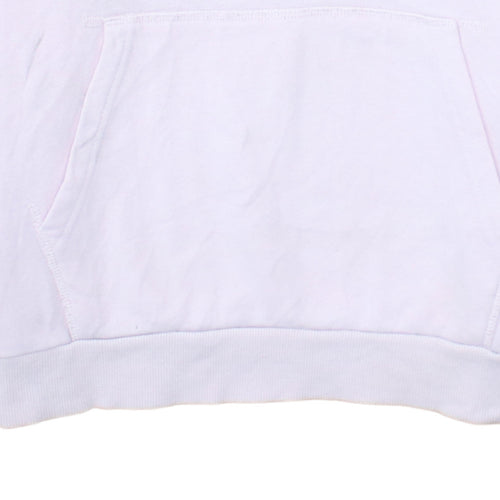 Ellesse Women Pink Pullover Hoodie UK 8 Cotton Blend Logo Print