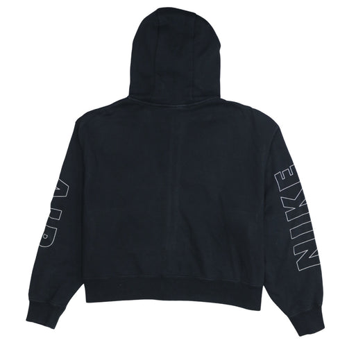 Nike Air Black Full Zip Hoodie Women L Cotton Blend Sportswear