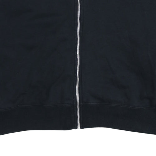 Nike Air Black Full Zip Hoodie Women L Cotton Blend Sportswear