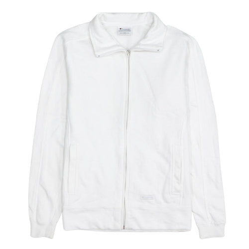 Champion Men's White Full Zip Sweatshirt Jacket Size S