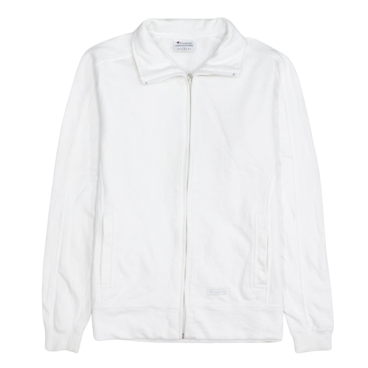 Champion Men's White Full Zip Sweatshirt Jacket Size S