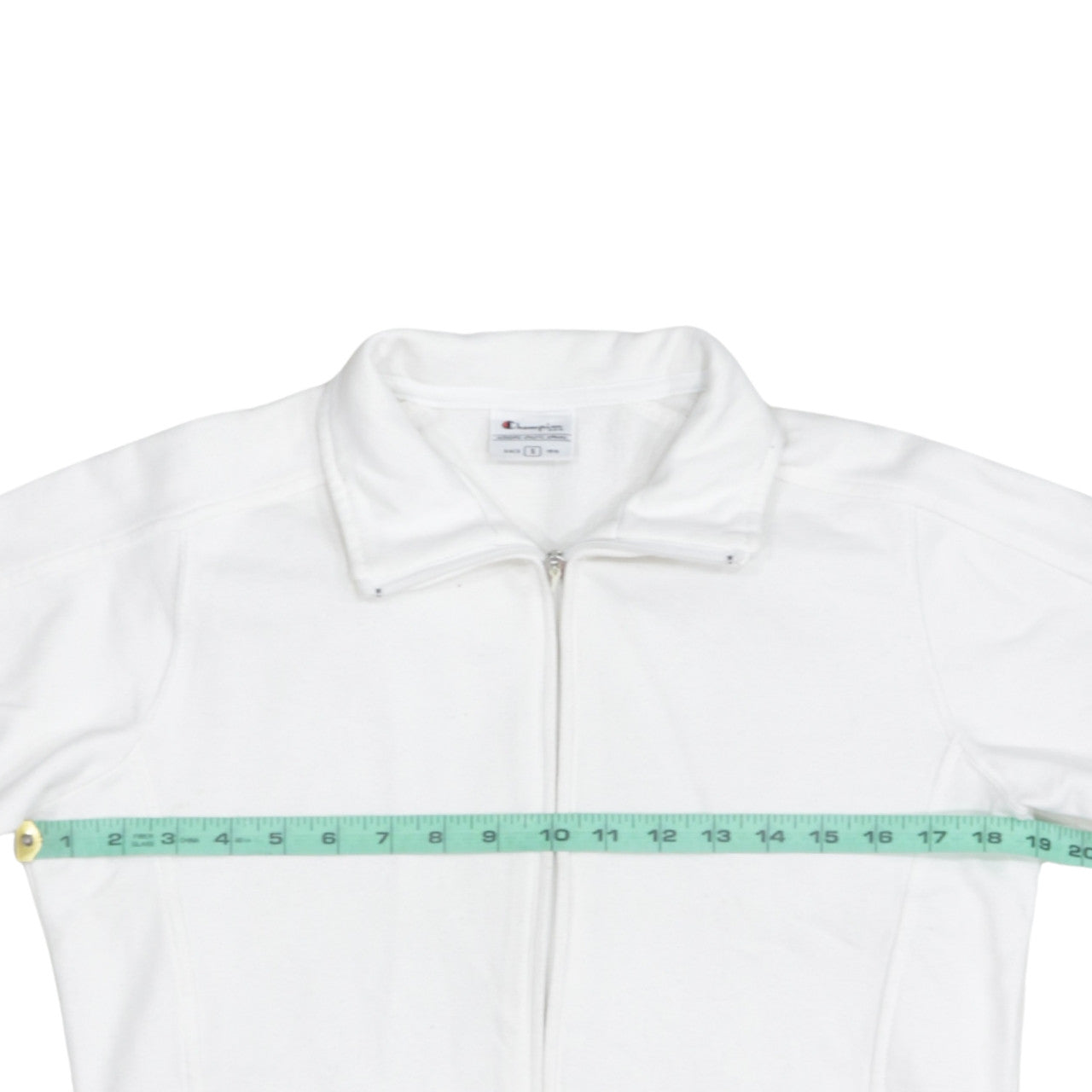 Champion Men's White Full Zip Sweatshirt Jacket Size S