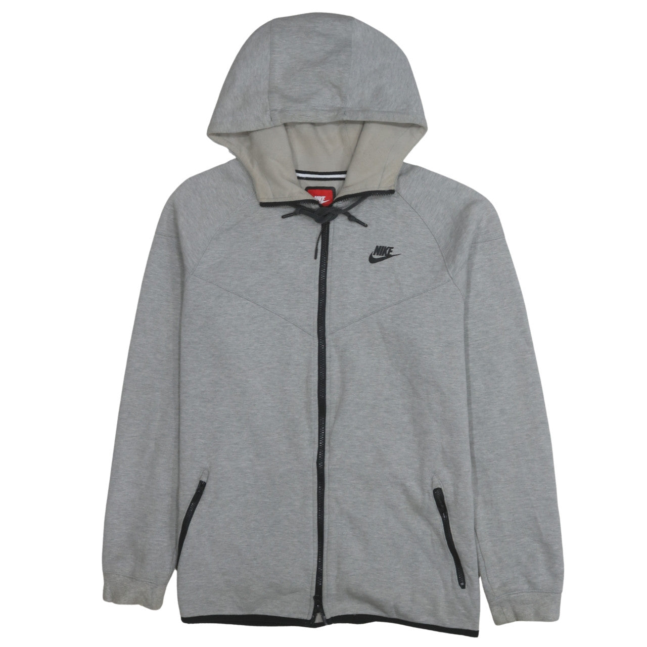 Nike Men's Grey Full Zip Hoodie Size L Regular Fit