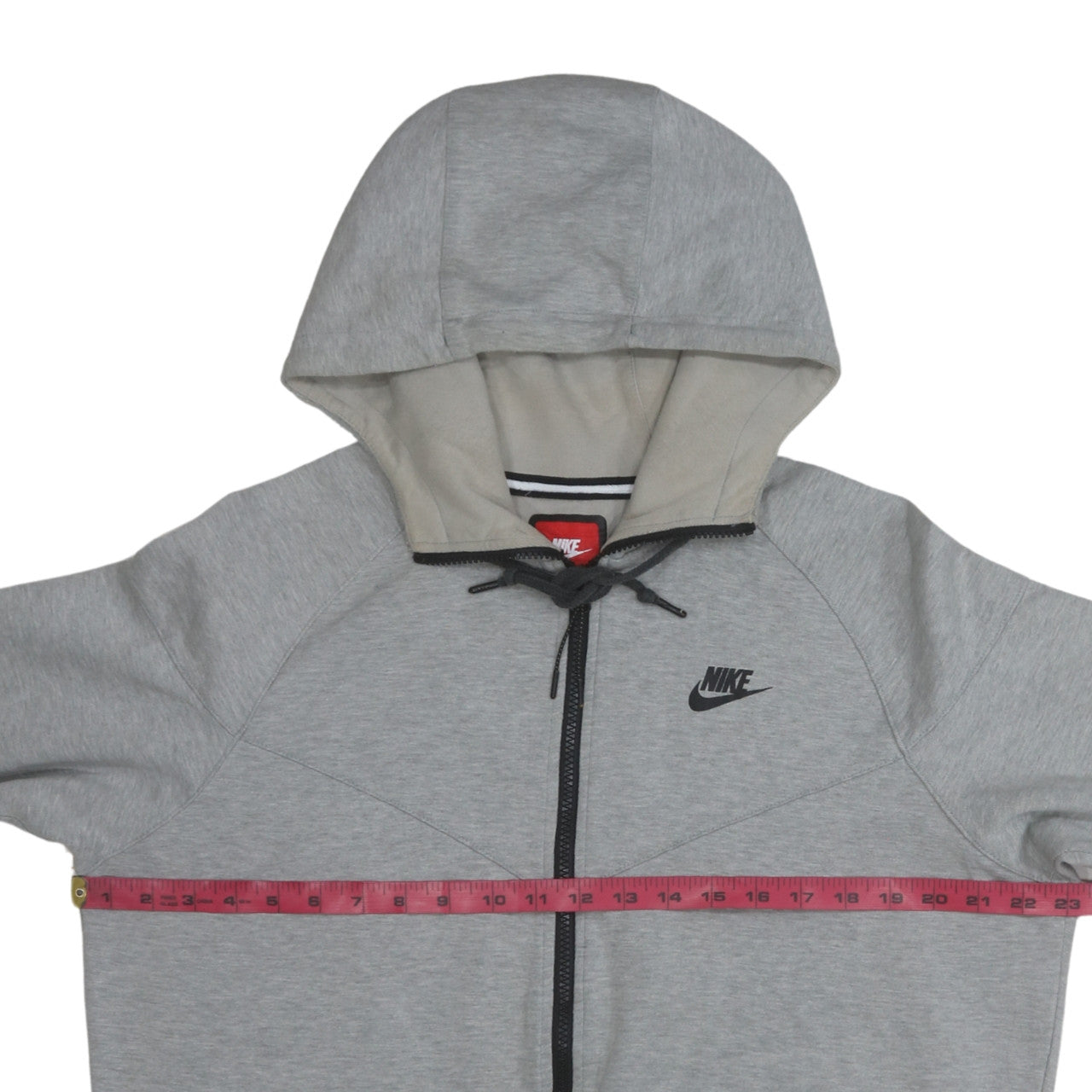 Nike Men's Grey Full Zip Hoodie Size L Regular Fit