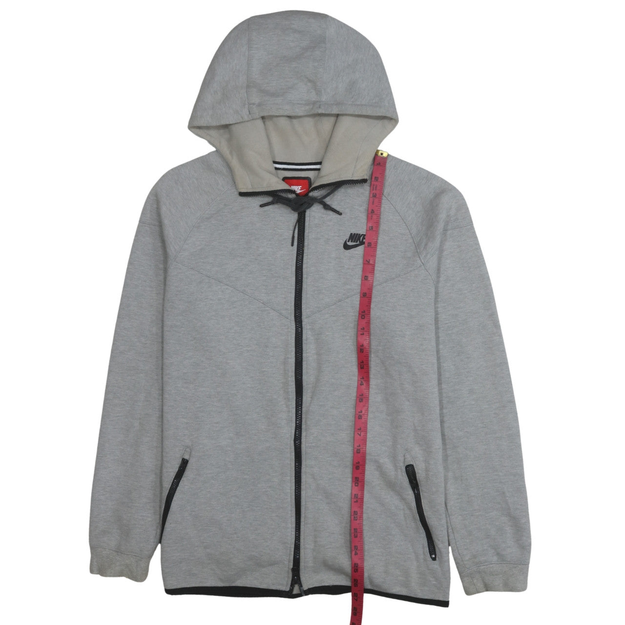 Nike Men's Grey Full Zip Hoodie Size L Regular Fit