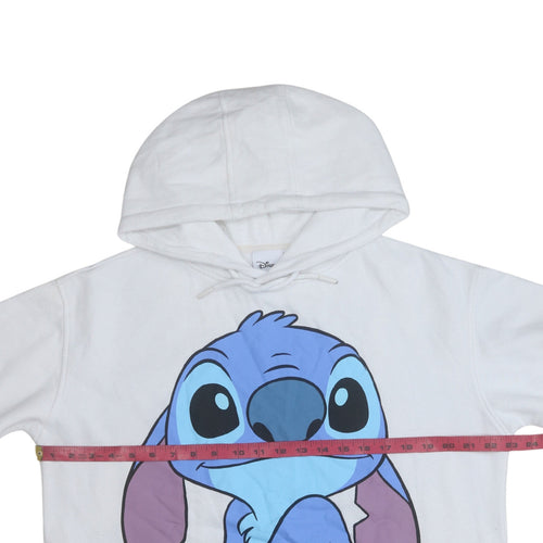 Disney Primark Women White Stitch Hoodie Size 12/14 Pullover