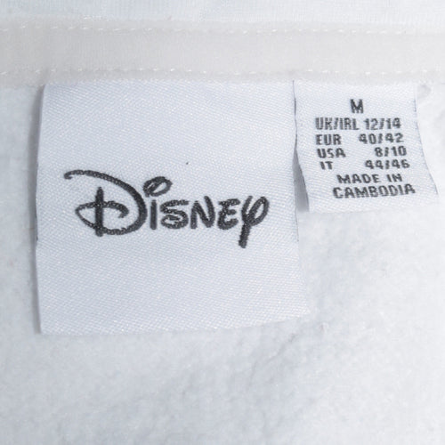 Disney Primark Women White Stitch Hoodie Size 12/14 Pullover