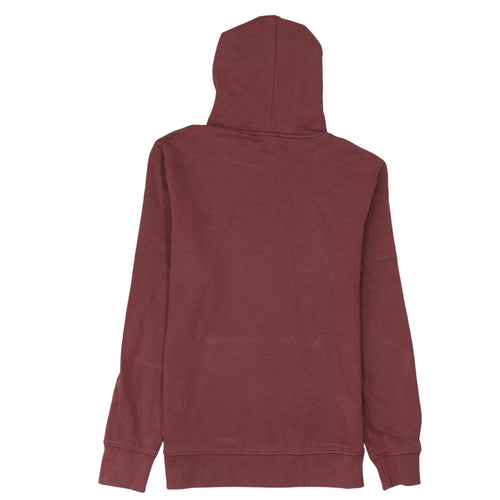 Quiksilver Men's Red Pullover Hoodie Medium Fleece Cotton Blend