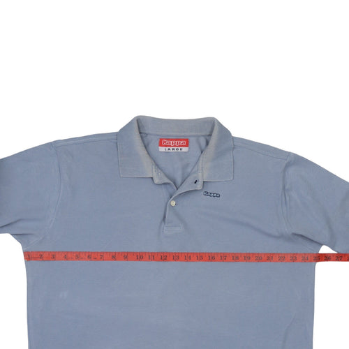 Kappa Men's Blue Long Sleeve Polo Shirt Size L Cotton Casual Top