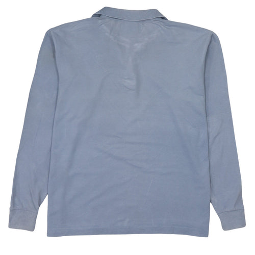 Kappa Men's Blue Long Sleeve Polo Shirt Size L Cotton Casual Top