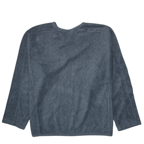 Reebok Women’s Grey Fleece V-Neck Pullover Sweatshirt Size 14