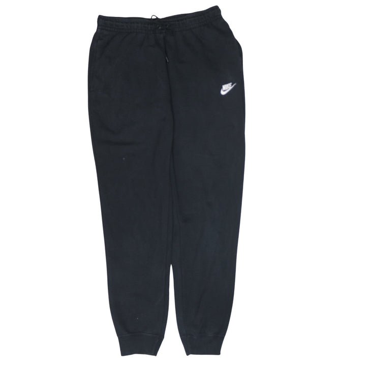 Nike Men Black Fleece Sweatpants Medium Regular Fit Joggers