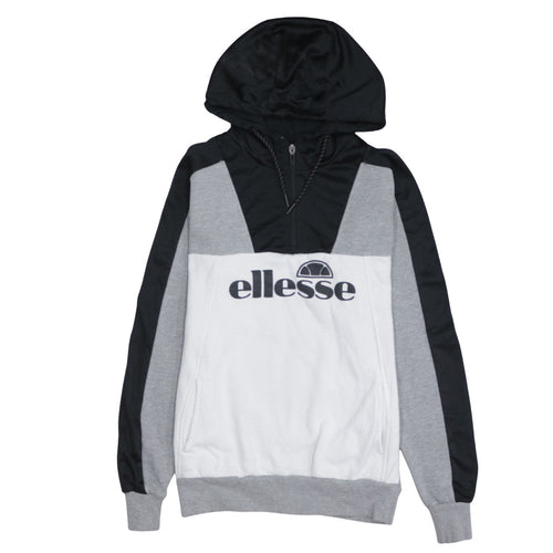 Ellesse Men's Grey 1/2 Zip Hoodie Small Regular Fit Sportswear