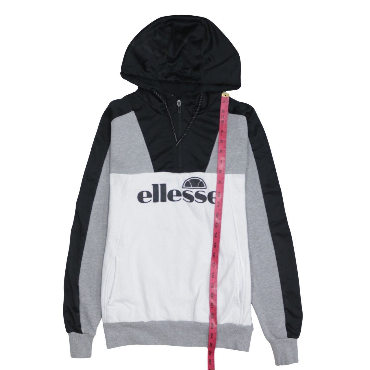 Ellesse Men's Grey 1/2 Zip Hoodie Small Regular Fit Sportswear