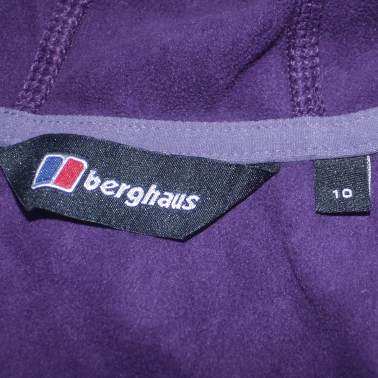 Berghaus Womens Purple Fleece Hoodie Size 10 1/2 Zip Outdoor Top