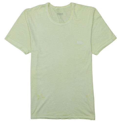 Hugo Boss Womens Yellow Cotton Short Sleeve Basic T-Shirt S