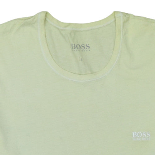 Hugo Boss Womens Yellow Cotton Short Sleeve Basic T-Shirt S