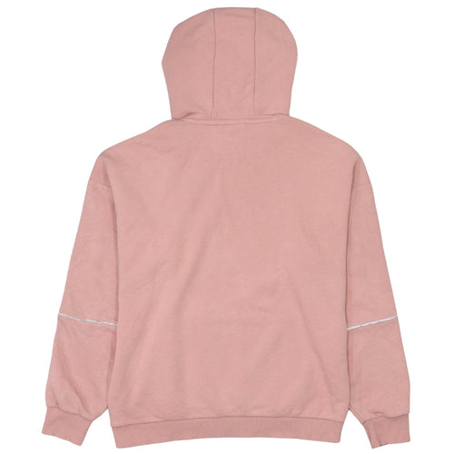 FILA Women Pink Logo Tape Pullover Hoodie Size M