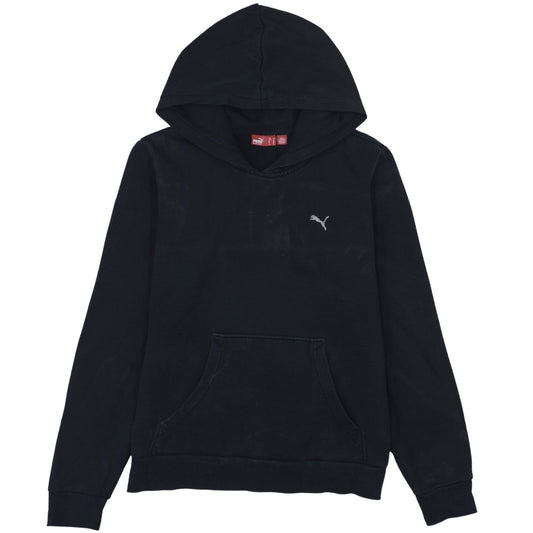 Puma Women's Black Size 12 Pullover Hoodie with Logo