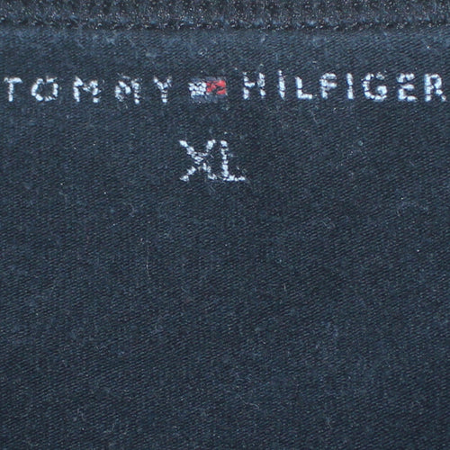 Tommy Hilfiger Men's Black XL Cotton Crew Neck T-Shirt
