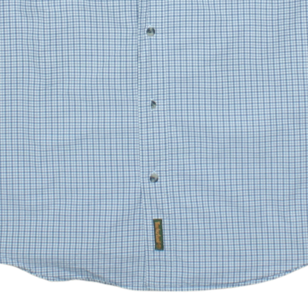 Timberland Men's Blue Check Long Sleeve Button-Down Casual Shirt L
