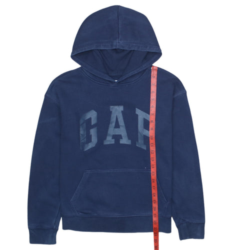GAP Boys Navy Blue Pullover Hoodie XXL (14-16) Cotton Blend Lined