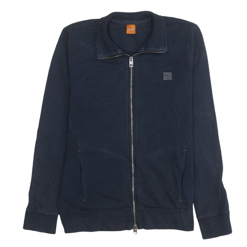 Hugo Boss Men's Blue Full Zip Collared Sweatshirt Size M