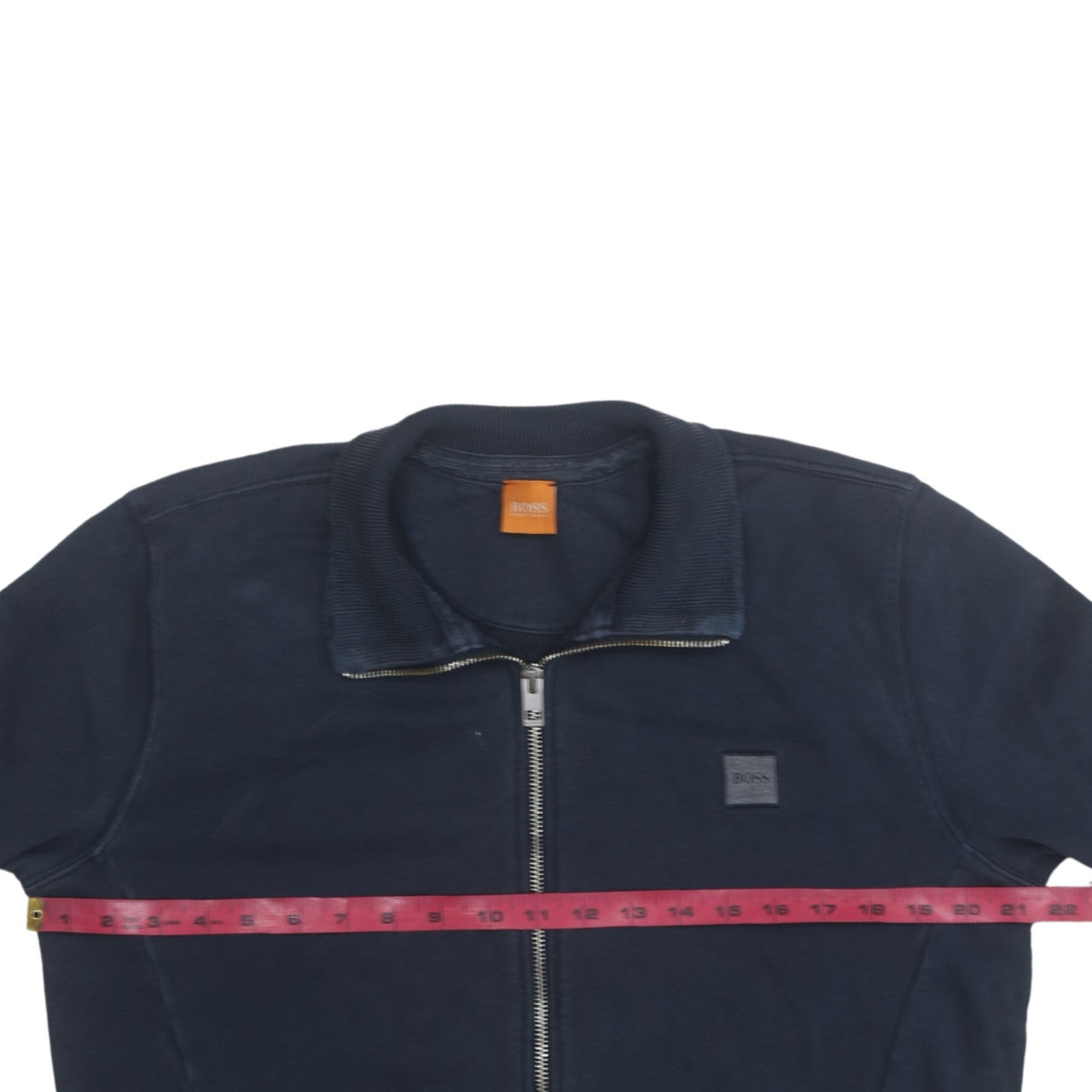 Hugo Boss Men's Blue Full Zip Collared Sweatshirt Size M