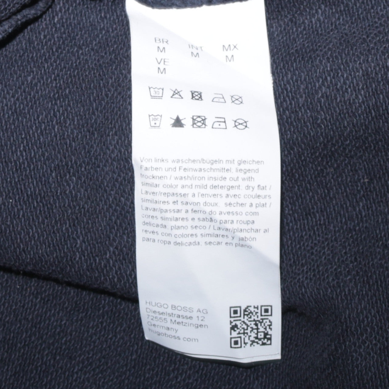 Hugo Boss Men's Blue Full Zip Collared Sweatshirt Size M