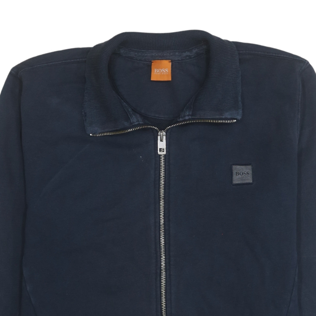 Hugo Boss Men's Blue Full Zip Collared Sweatshirt Size M