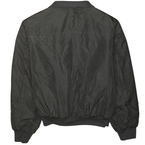 GANT Men's Black Bomber Jacket L Regular Fit Nylon Full Zip