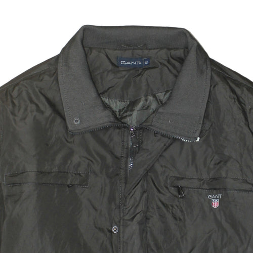GANT Men's Black Bomber Jacket L Regular Fit Nylon Full Zip