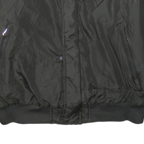 GANT Men's Black Bomber Jacket L Regular Fit Nylon Full Zip
