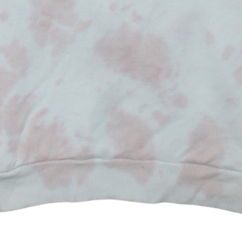 Vans Womens White Pink Tie Dye Hoodie Small Relaxed Fit Pullover