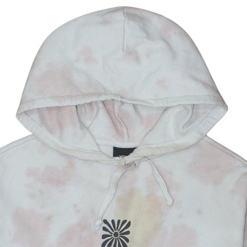 Vans Womens White Pink Tie Dye Hoodie Small Relaxed Fit Pullover