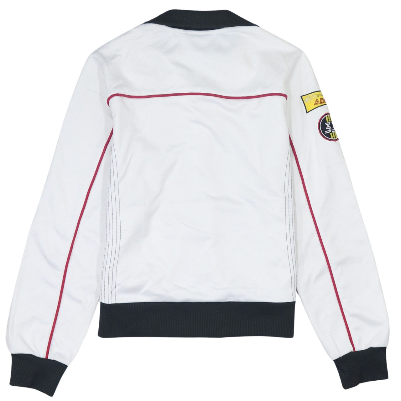 Adidas Women White Full Zip Sweatshirt Size 12 Logo Sportswear