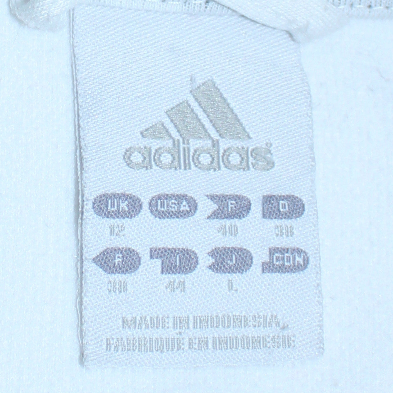 Adidas Women White Full Zip Sweatshirt Size 12 Logo Sportswear