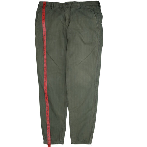 Tommy Hilfiger Men's Green Chino Trousers L 36x32 Regular Fit