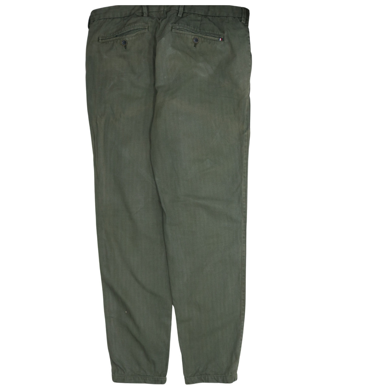 Tommy Hilfiger Men's Green Chino Trousers L 36x32 Regular Fit