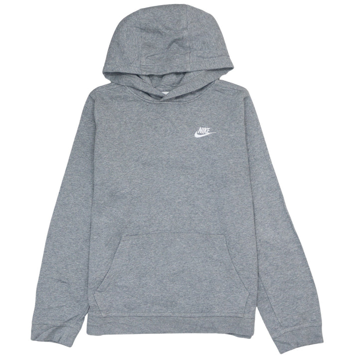 Nike Boys Grey Pullover Hoodie XL 158-170cm Cotton Blend Sweatshirt