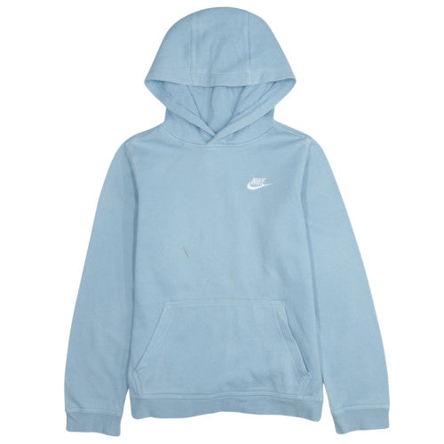 Nike Boys Blue Pullover Hoodie L 147-158cm Cotton Blend Sweatshirt