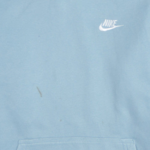 Nike Boys Blue Pullover Hoodie L 147-158cm Cotton Blend Sweatshirt