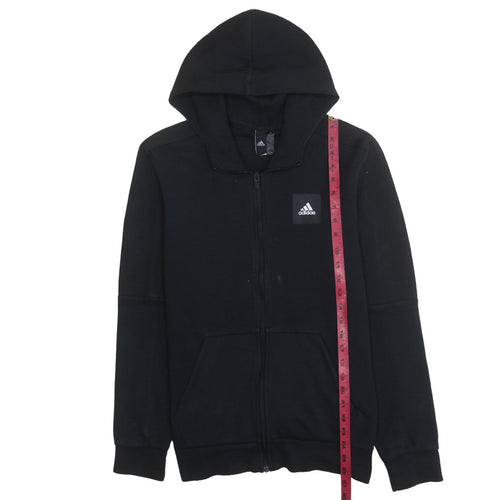 Adidas Men's Black Full Zip Hoodie Size M Regular Fit