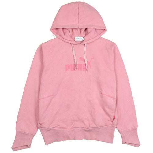 Puma Women Pink Pullover Hoodie Small Hooded Sweatshirt