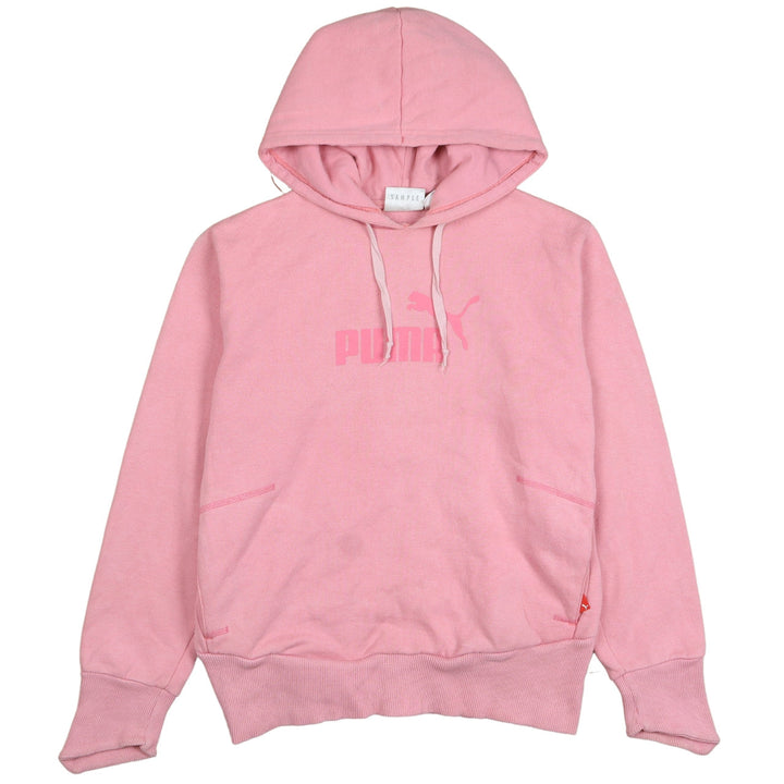 Puma Women Pink Pullover Hoodie Small Hooded Sweatshirt