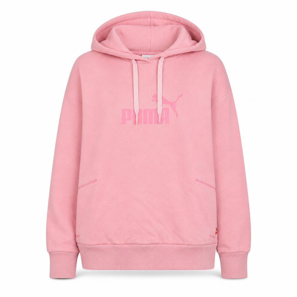 Front view of Puma Women Pink Pullover Hoodie Small Hooded Sweatshirt