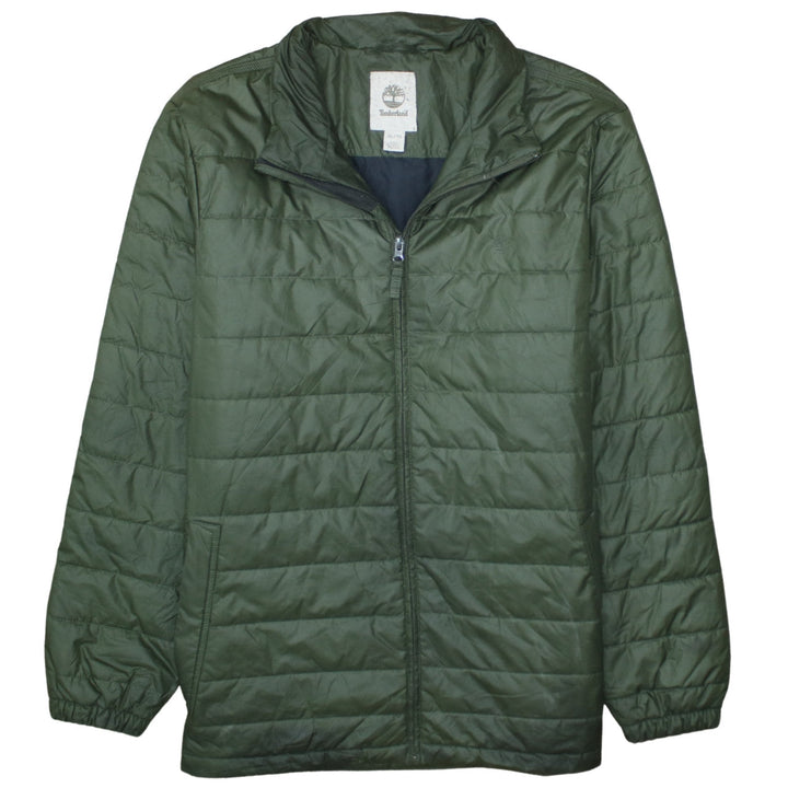 Timberland Men's Green XL Puffer Jacket Lightweight Nylon Quilted Coat