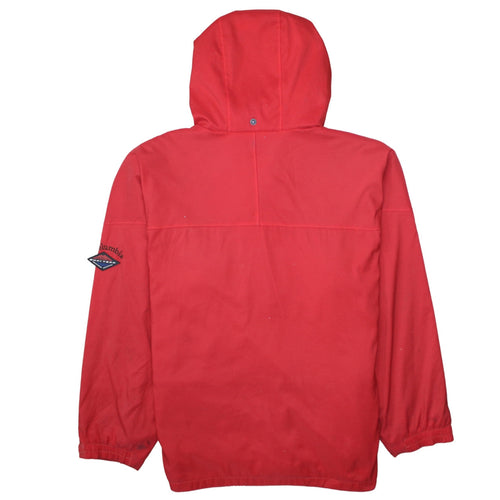Columbia Mens Red Hooded Waterproof Parka Jacket Size M
